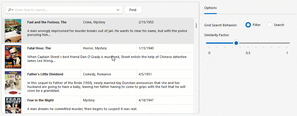 AI-driven Semantic Search - WinForms Data Grid, DevExpress