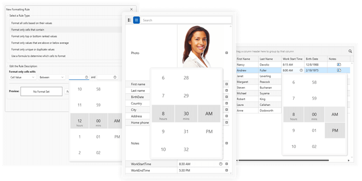 TimeOnly and DateOnly support - WPF Data Grid, TreeList, Property Grid DevExpress