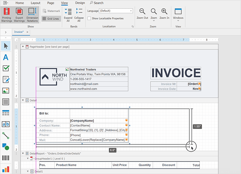 Desktop Report Designer - Dimension Notations