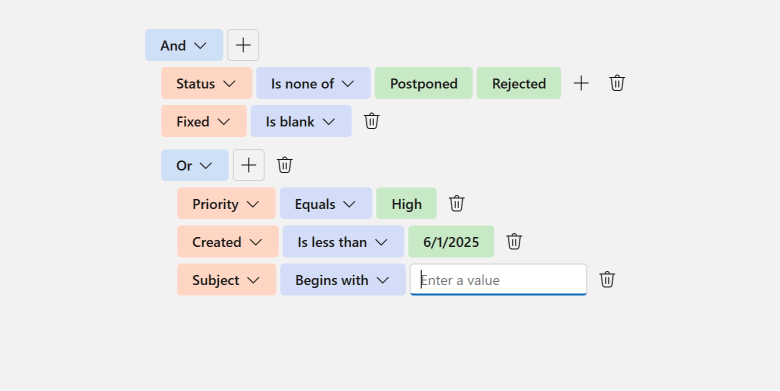 New Blazor Filter Builder