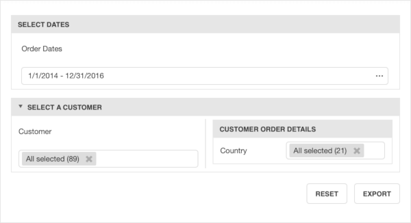 Standalone Report Parameters Panel for React