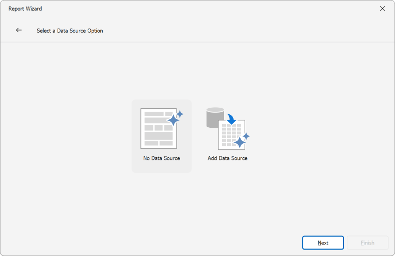 AI Prompt-to-Report Wizard — Data Sources Option