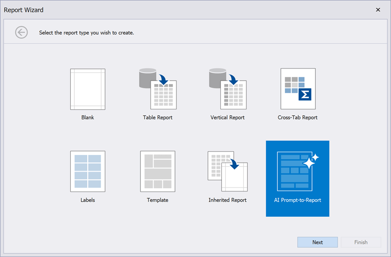 AI Prompt-to-Report - DevExpress Report Wizard