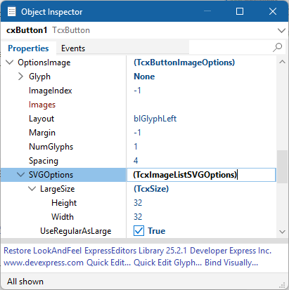 SVG Icon Management - New SVG Image Options - VCL Components, DevExpress