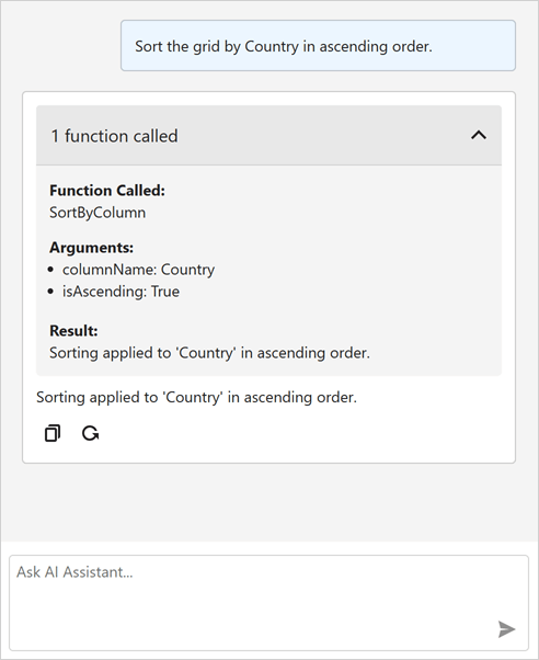 Display Tool Information - WinForms AI Chat Control, DevExpress
