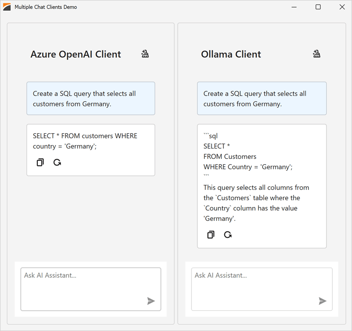 Manage Multiple Chat Clients in WinForms AI Chat Control, DevExpress